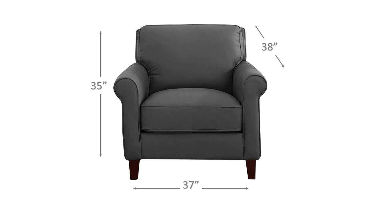 Laguna Leather Sofa Collection, Steel Gray